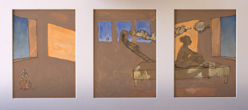 phylactère 6 - tempera - 53x26